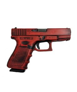 Glock 19 Gen 3 Custom Red Distressed 9mm 4.02" Barrel 15-Rounds
