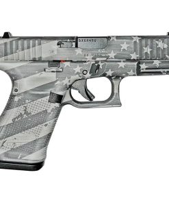 Glock 19 Gen 5 Custom "Distressed Flag - Grey" 9mm 4.02" Barrel 15-Rounds