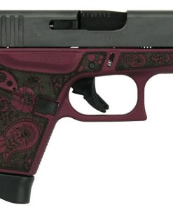Glock 43 Black Cherry 9mm 3.41" Barrel 6-Rounds "Glock & Paisley" Engraved