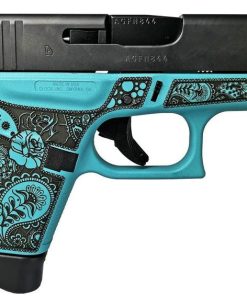 Glock 43 Tiffany Blue 9mm 3.4" Barrel 6-Rounds Engraved Frame