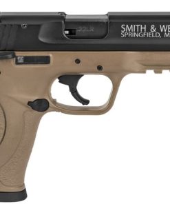 Smith and Wesson M&P22 Compact Suppressor Ready Black / FDE .22LR 3.56-inch Barrel 10 Rounds with Manual Safety